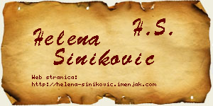 Helena Šiniković vizit kartica